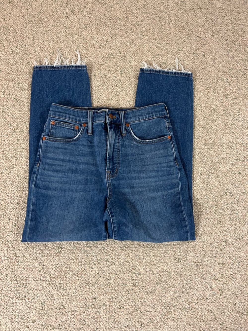 Madewell Jeans High-Rise Blue Straight Leg Size 28